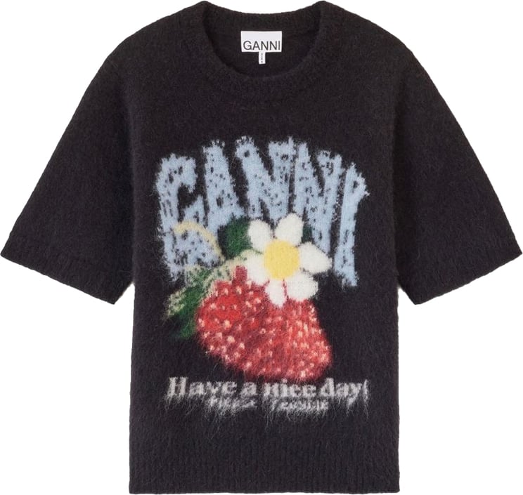 Ganni T-Shirts And Polos Black