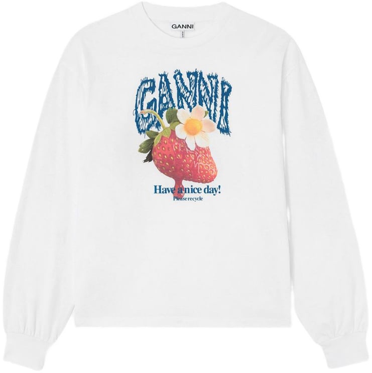 Ganni T-Shirts And Polos White