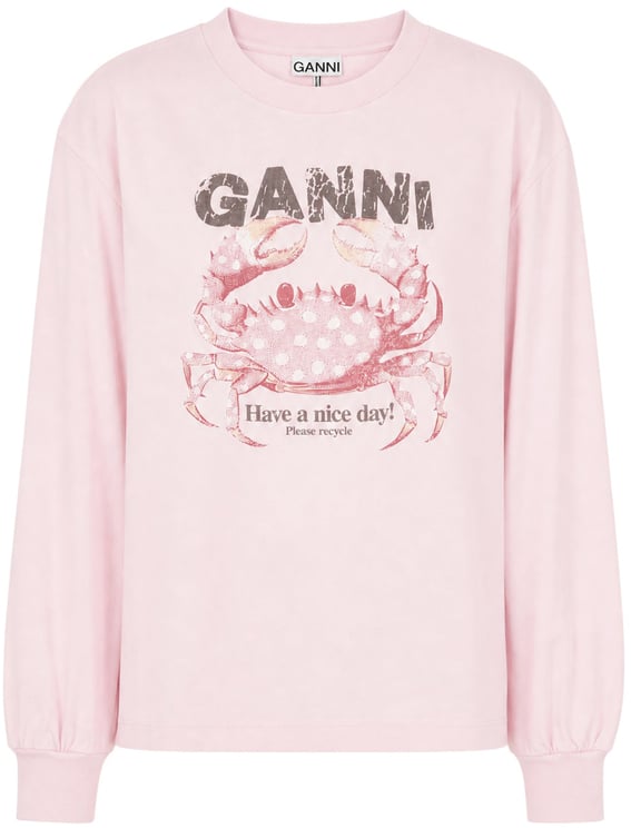 Ganni Ganni Pink cotton sweatshirt