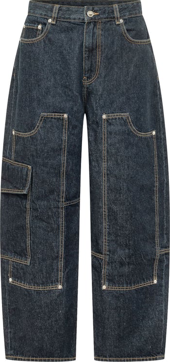 Ganni Audri Pantaloni Denim con Tasche