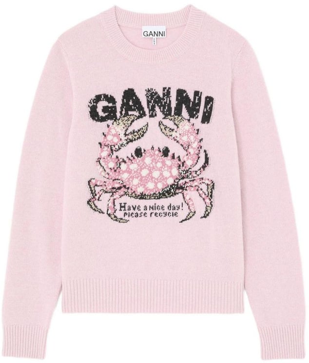 Ganni Sweaters Chalk Pink