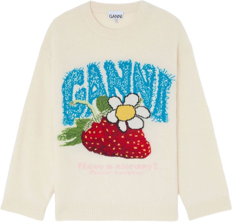 Ganni Sweaters White