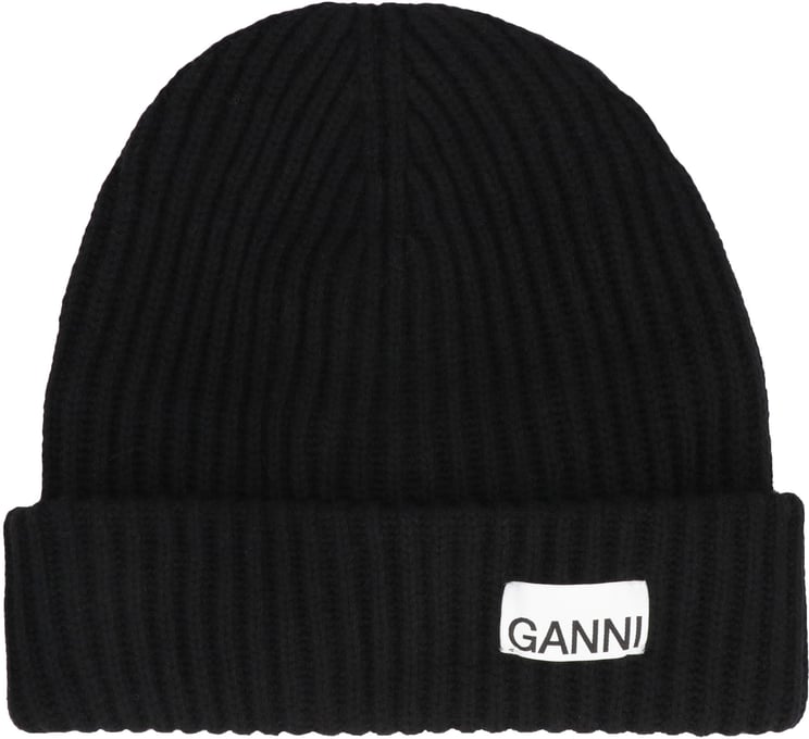 Ganni Ribbed knit beanie