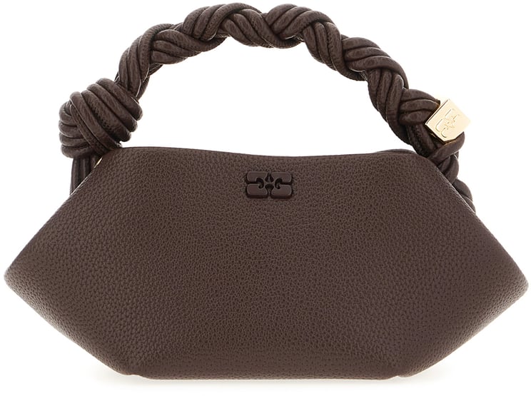 Ganni Ganni Aubergine synthetic leather small Bou handbag