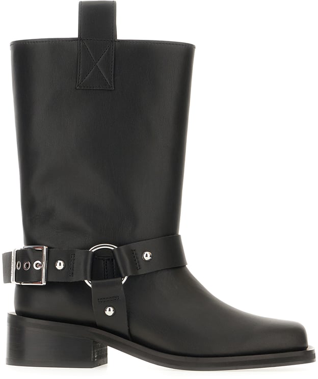 Ganni Ganni Black synthetic leather ankle boots