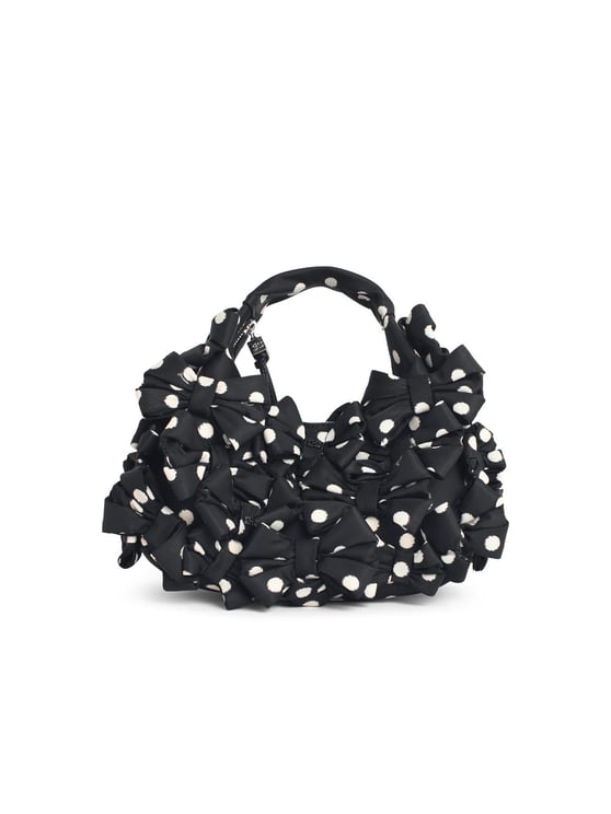 Ganni 'Hobo' Mini Bag In Black Fabric