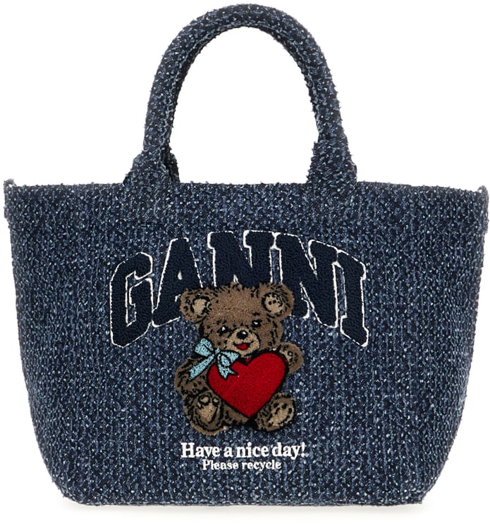 Ganni Ganni Denim small shopping bag