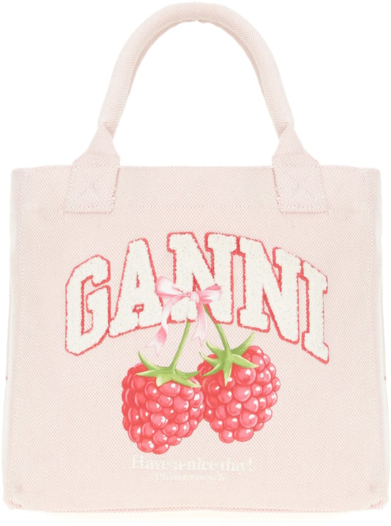 Ganni Ganni Pink canvas handbag