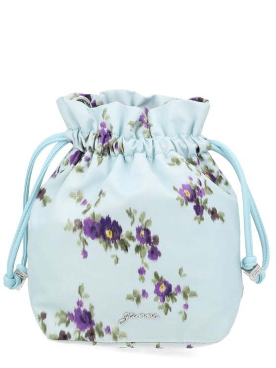 Ganni Light Blue Recycled Polyamide Backpack