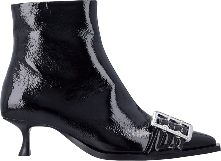 Ganni Buckle Low Boot Nero