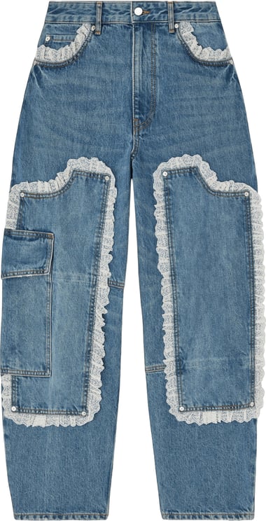 Ganni RIGID DENIM LACE AUDRI JEANS
