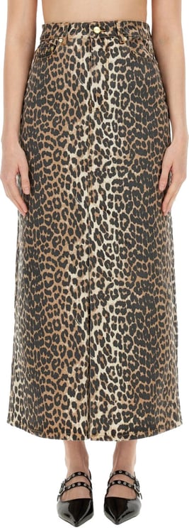 Ganni Skirt With Maxi Slit