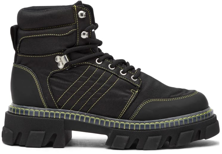 Ganni Cleated Lace Up Hiking Boots