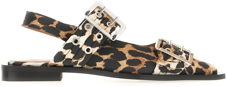Ganni Ganni Printed polyester ballerinas