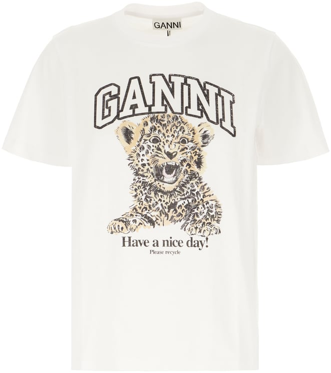 Ganni Ganni White cotton t-shirt