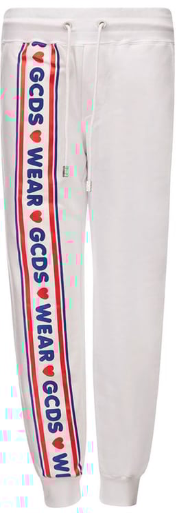GCDS GCDS White Cotton Joggers (Workout Pants)