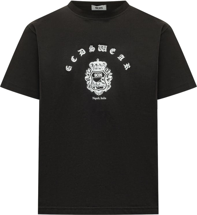 GCDS Stemma SS T-shirt con Stampa Frontale