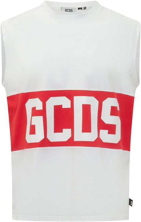 GCDS Canottiera con Logo Stampa Frontale