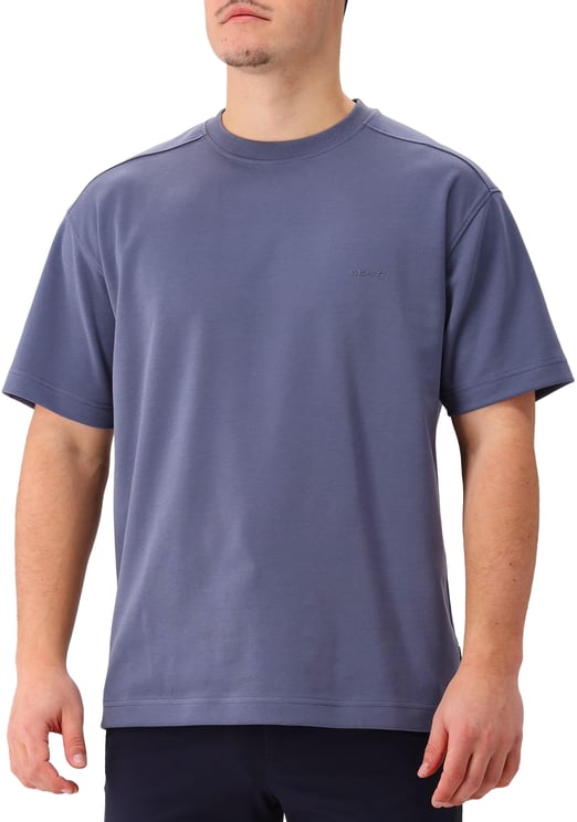 Genti Genti T-shirt Blauw Oversized Fit