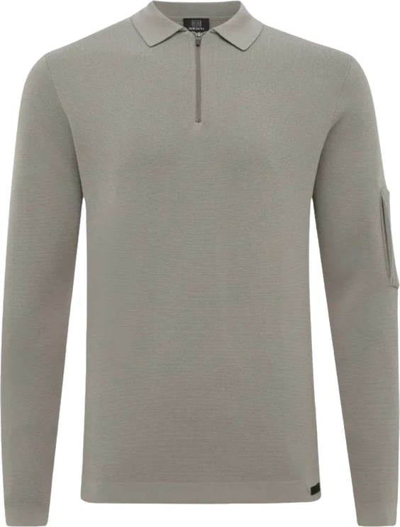 Genti Genti Polo Zip Ls Polos Groen K4117-1258