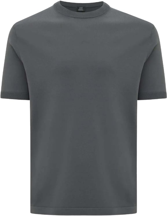 Genti Genti Round Neck Ss T-shirts Grijs K4120-1260