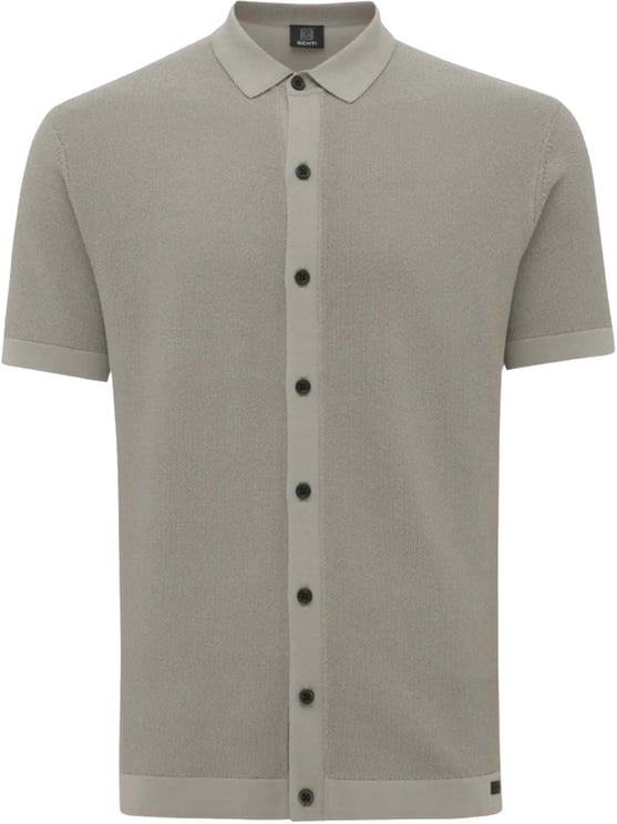 Genti Genti Shirt 8 Buttons Ss Vesten Groen K4125-1260