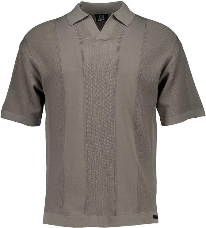 Genti Genti Polo No Buttons Ss Polos Groen K4129-1260