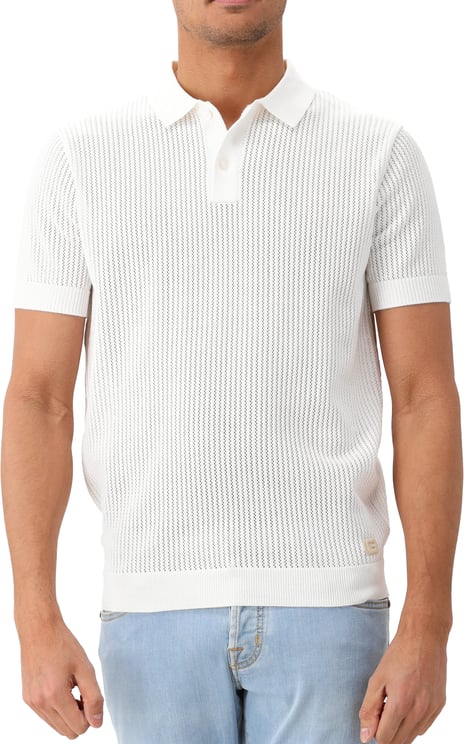 Genti Genti Gebreide Polo Wit