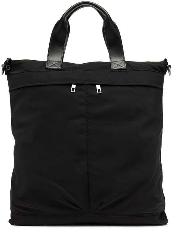 Gianni Chiarini Minimalist Black Tote Bag with Backpack Straps