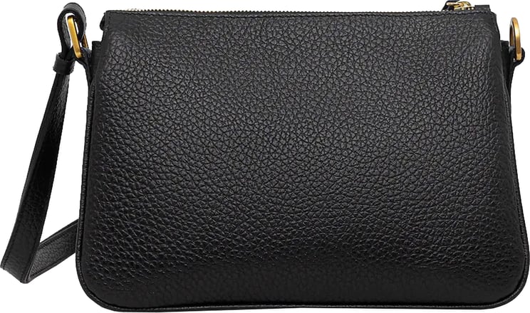 Gianni Chiarini Brooke Rectangular Black Textured Leather Bag