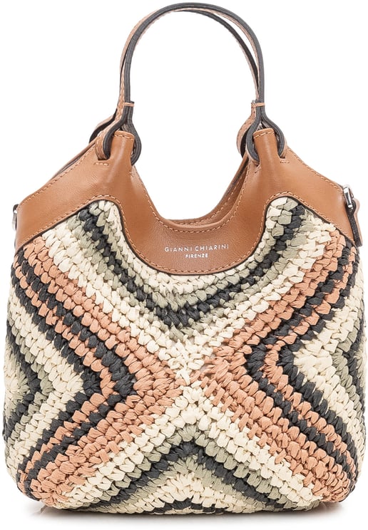 Gianni Chiarini Borsa a Mano Dua con Trama Intrecciata Geometrica