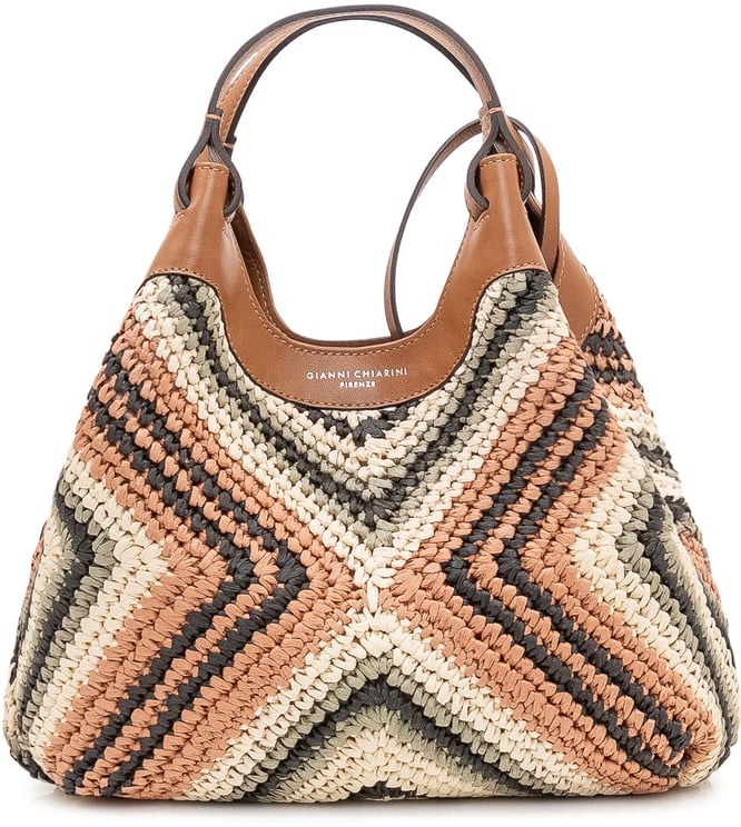 Gianni Chiarini Borsa a Mano Dua con Trama Intrecciata Geometrica