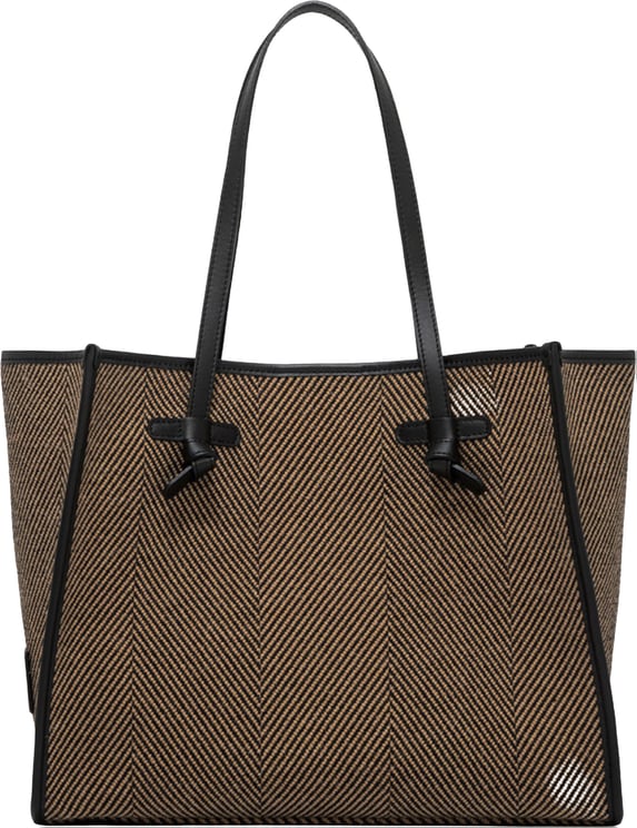 Gianni Chiarini Chevron Pattern Tote Bag with Leather Accents