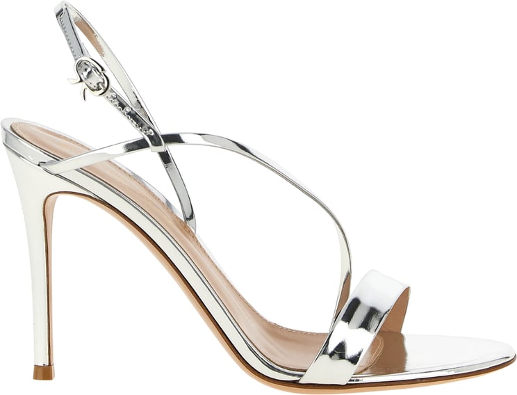 Gianvito Rossi Silver Manhattan 95 Stiletto Sandals