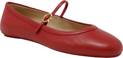 Gianvito Rossi GIANVITO ROSSI G22223.05GOM.NXFTABS RED LEATHER BALLERINA