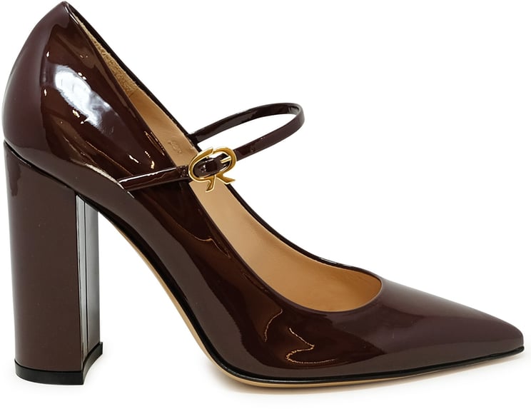 Gianvito Rossi GIANVITO ROSSI G22235.00RIC.VERBOUR BOURGOGNE PATENT RIBBON JANE 100 PUMPS