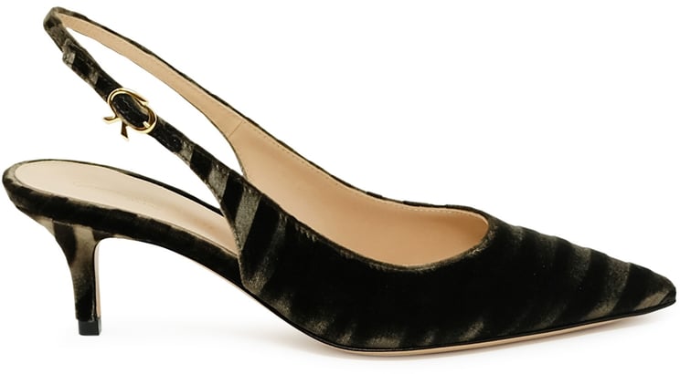 Gianvito Rossi GIANVITO ROSSI G95266.55RIC.VEZMINK MINK ZEBRA PRINT VELVET PUMPS