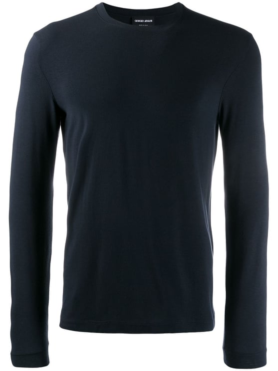 Giorgio Armani Long-Sleeve Viscose-Blend T-Shirt with Minimalist Design