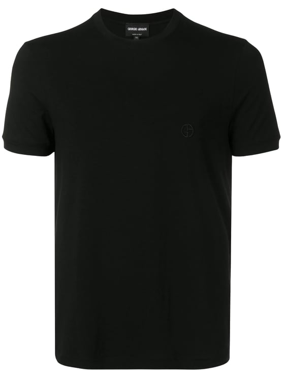 Giorgio Armani Blue Stretch Viscose Crewneck T-Shirt