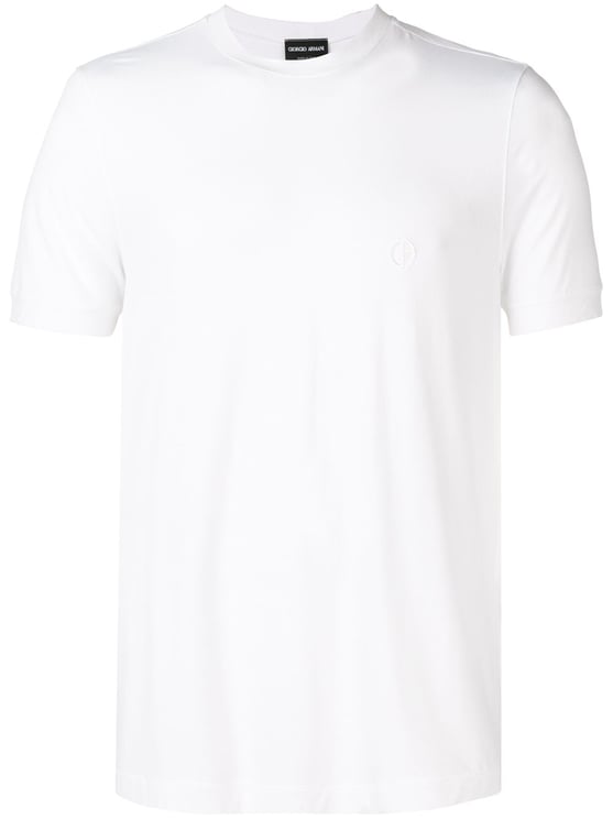 Giorgio Armani Short-Sleeve Embroidered Logo T-Shirt