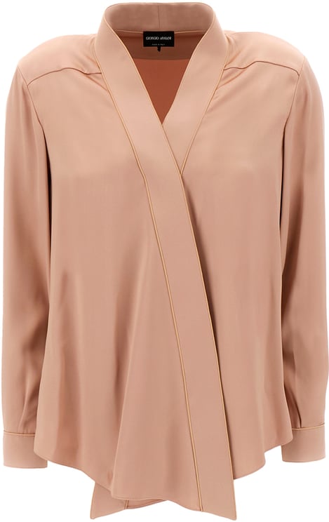 Giorgio Armani Giorgio Armani Antiqued pink silk blouse