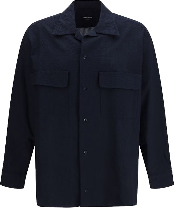 Giorgio Armani Giorgio Armani Blue Cotton Shirt