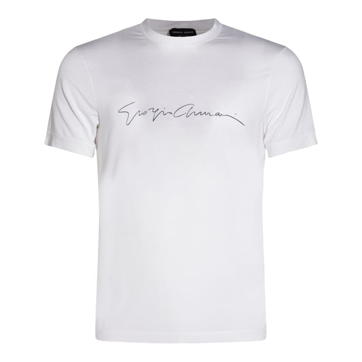 Giorgio Armani Script Logo Crew-Neck T-Shirt