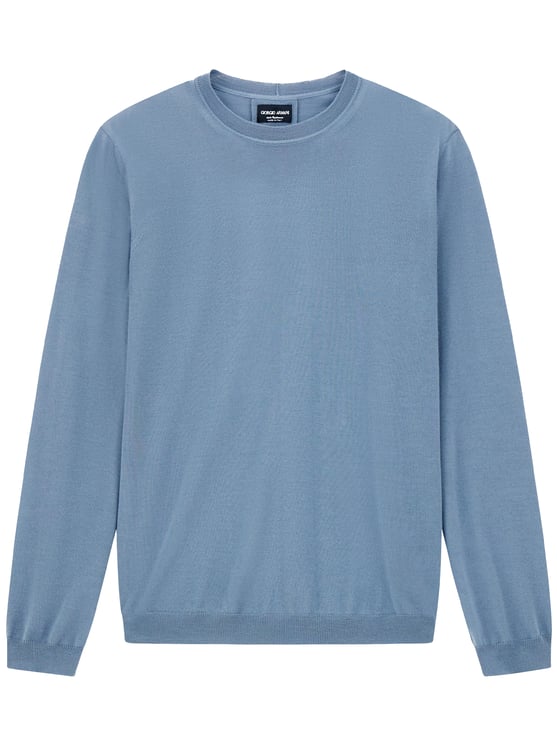 Giorgio Armani Lightweight Minimalist Crew Neck Pullover Sweater