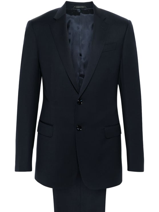 Giorgio Armani Blue Tailored Virgin Wool Suit