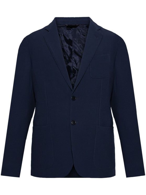 Giorgio Armani Textured Wool Patch Pocket Blazer