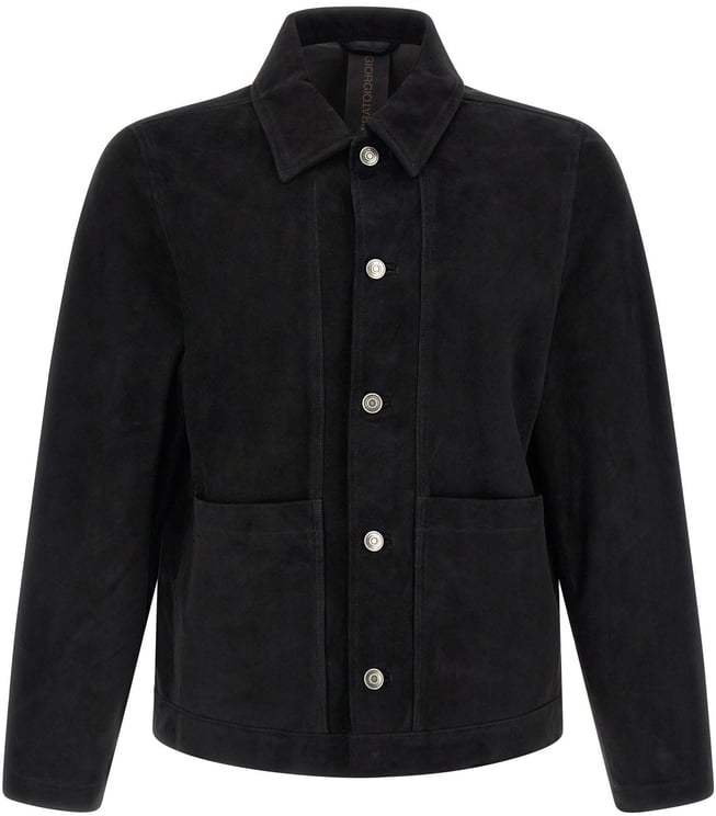 Giorgio Brato GIORGIO BRATO Black Suede Leather Leather Jacket