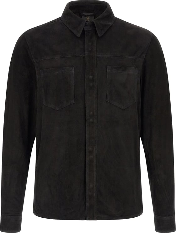 Giorgio Brato GIORGIO BRATO Black Suede Leather Blouse
