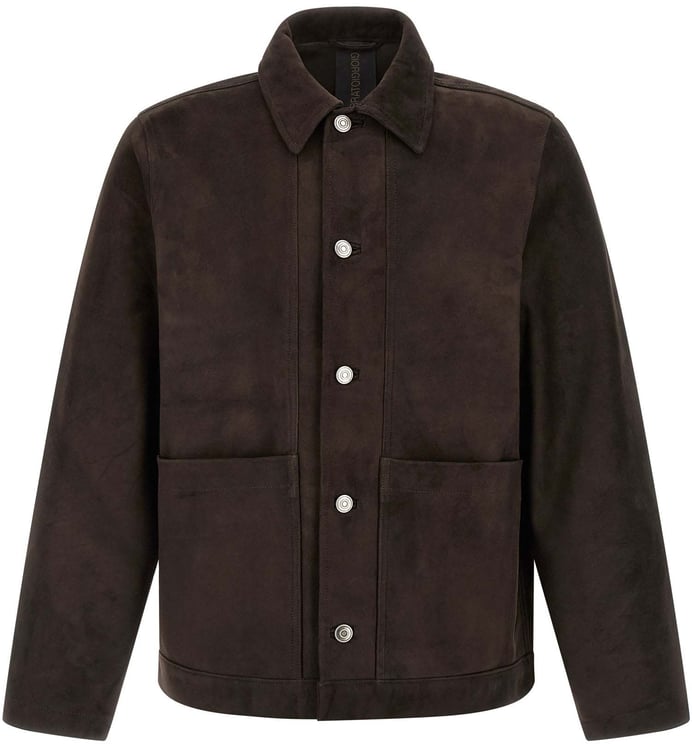 Giorgio Brato GIORGIO BRATO Brown Suede Leather Leather Jacket