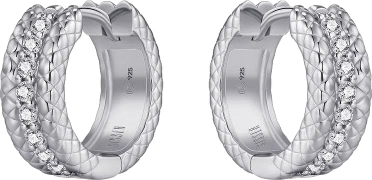 Gisser Jewels Gisser Jewels Oorbellen KC1061 Zilver met Zirkonia 6,2mm x 15mm